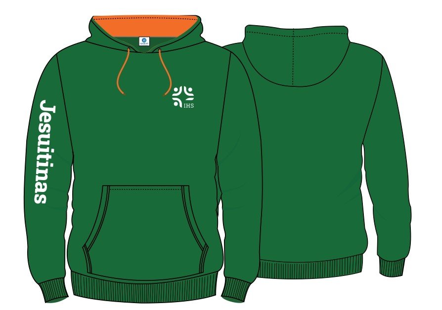sudadera con capucha jesuitinas (próximamente a la venta)